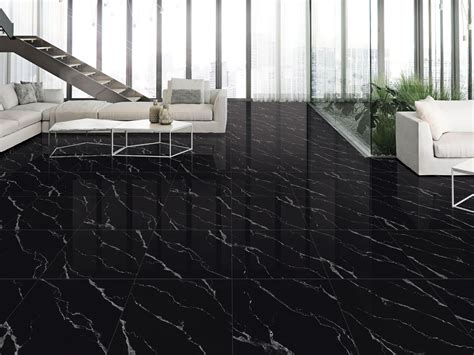 Black Marble Floor Tiles