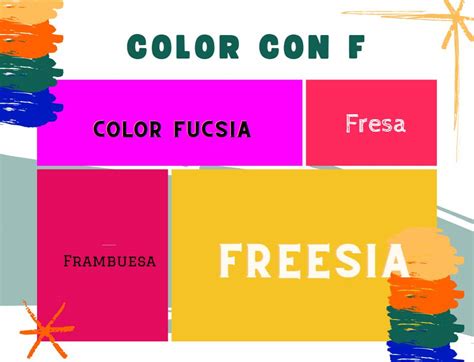 Color con F, lista de colores que comienza con f (nombres, hexadecimal ...