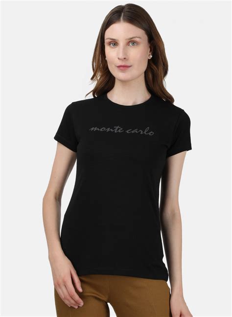 Buy Womens Black Printed Top Online in India - Monte Carlo