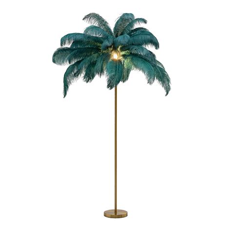 KARE Feather Palm floor lamp with feathers, green | Lights.co.uk