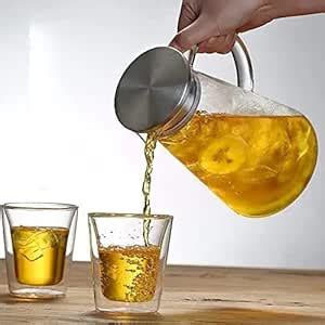 Buy SANJIVANI Glass Water Jug Transparent | Glass Pitcher with ...