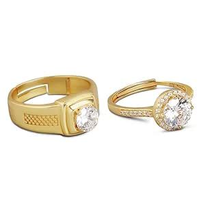 ZAVYA Women & Men 925 Sterling Silver Couple Ring | Gift for Couples ...