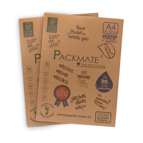 PackMate Gold Unbleached Natural Shade Brown Copier | Made Using 100% ...
