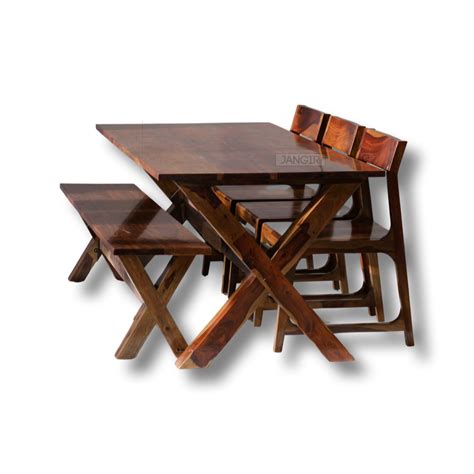 Liner Dining Set With Bench: Space Saving Dining Table
