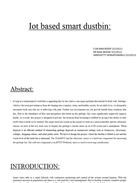 Image result for Smart Dustbin PDF