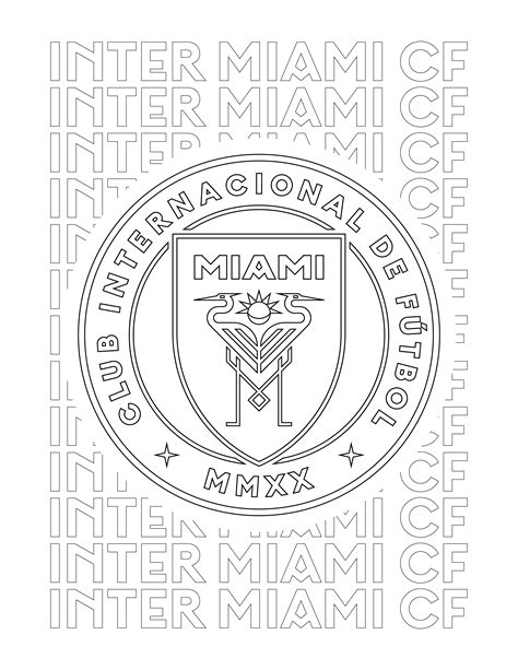 Inter Miami CF Coloring Pages - Coloring Nation