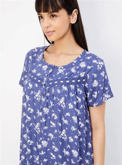 Buy Women Floral Printed Nightgown Online at just Rs. 899.0 ...
