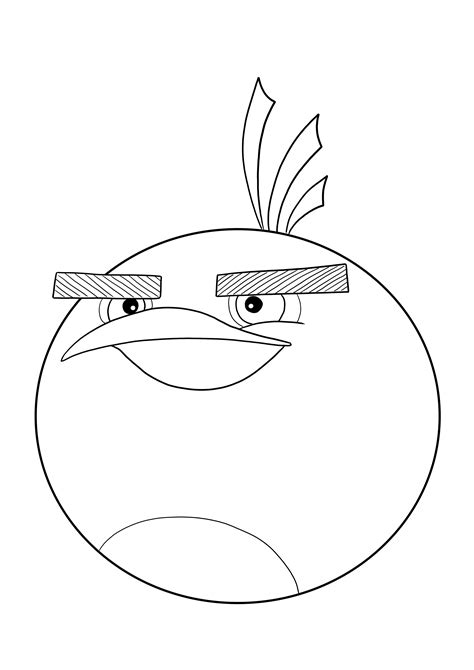 Black Bomb Angry Bird Coloring Page