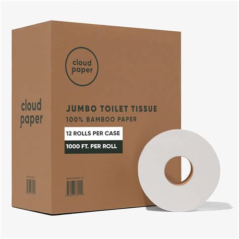 Buy Cloud Paper Jumbo Toilet Paper Commercial Rolls - 100% Bamboo, 12 ...