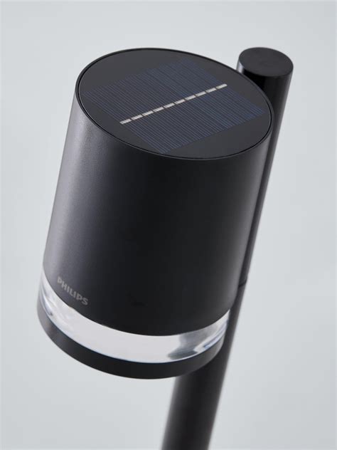 Philips Fyce Solar Powered Garden Spot Light, Black