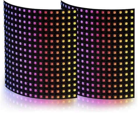 WS2812B 16x16 LED Matrix Panel Pack of 2, 256 Pixel Individually ...