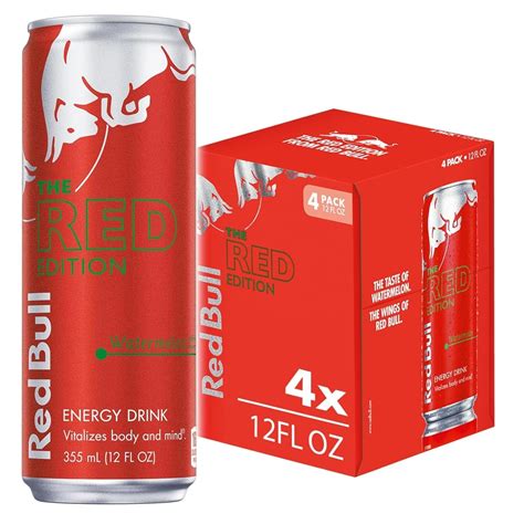 BY 6/4/2025 Red Bull Red Edition Energy Drink, Watermelon, with 114mg ...