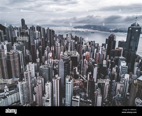 Hong Kong city from above, aerials city views Stock Photo - Alamy