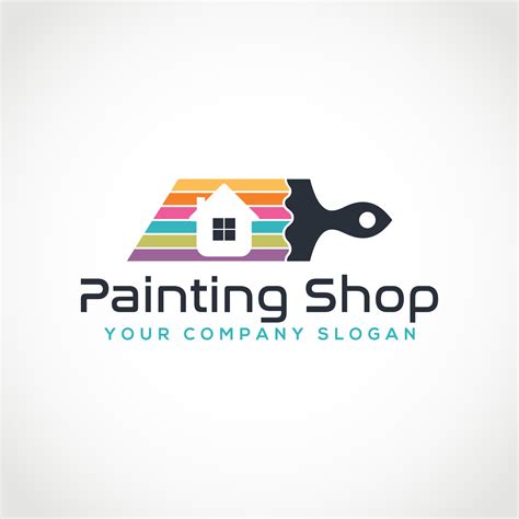 Painting Logo Template. House Painting Logo Design. House Paint ...
