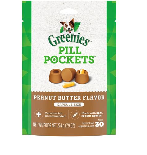 GREENIES PILL POCKETS for Dogs Capsule Size Natural Soft Dog Treats ...