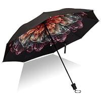 Kraptick Compact 3 Fold Travel Umbrella for Rain & Sun, Windproof ...