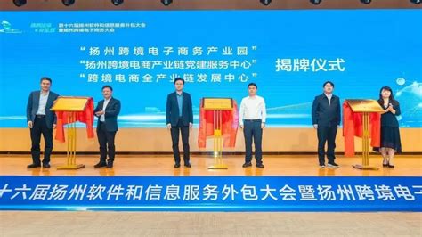第十六届扬州软件和信息服务外包大会暨扬州跨境电子商务大会在广陵新城举行_江南时报