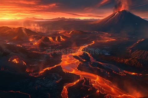 Image result for Exploding Volcano Landscape Simple