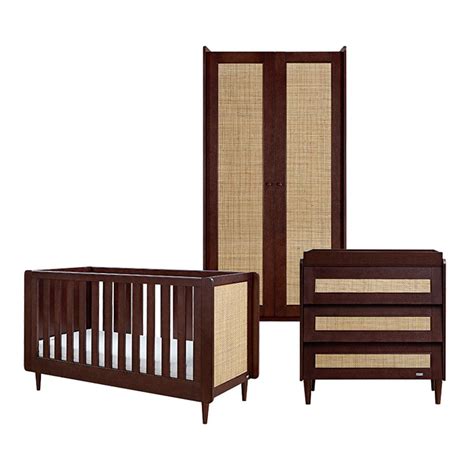 Tutti Bambini Japandi 3 Piece Room Set - Warm Walnut Nursery Furniture ...