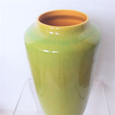 Large Green Ceramic Floor Vase from Scheurich, 1950s for sale at Pamono