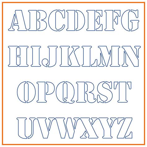 7 best printable letter stencils – Artofit