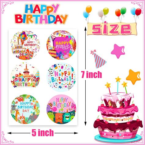 Buy Large Birthday Stickers 24 Sheets Darling Stickers for Happy ...