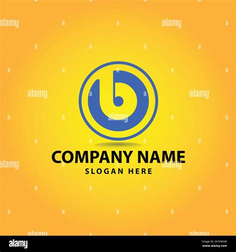 Letter b Logo icon template in circle shape Stock Vector Image & Art - Alamy