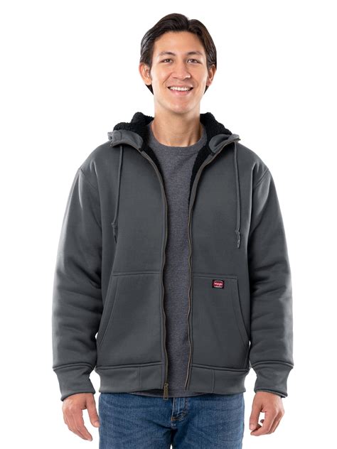 Wrangler Workwear men's Full Zip Hooded Work Jacket - Walmart.com