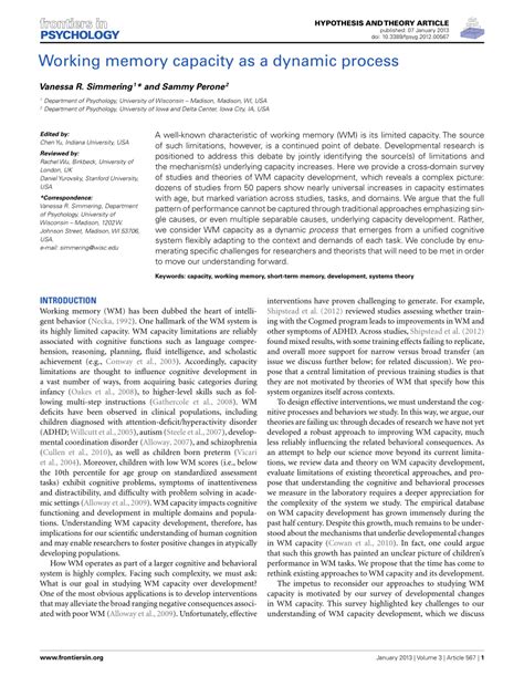Working Memory Capacity 的图像结果