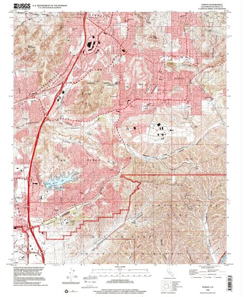 Classic USGS Poway California 7.5'x7.5' Topo Map – MyTopo Map Store