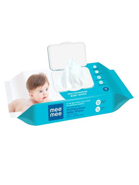 Buy Mee Mee Soft Gentle Baby Wet Wipes (72 Wipes) Pack of 1 | Infused ...