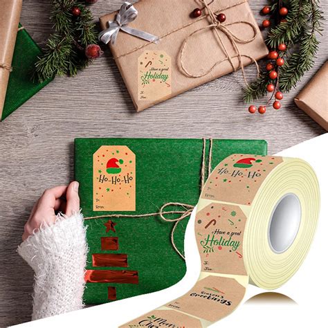 300pcs Merry Christmas Stickers Thank You Card Box Package Label ...