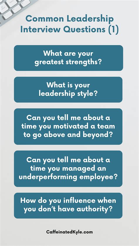 10 Common Leadership Interview Questions (And How To Respond ...