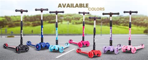 Baybee Flash Scooter for Kids, 3 Wheel Kids Smart Kick Scooter with ...