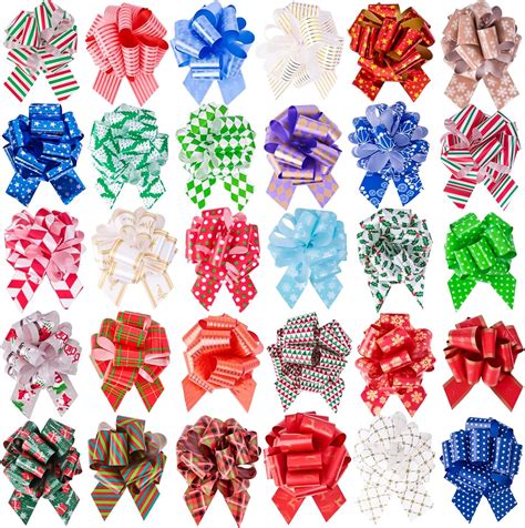 Amazon.com: VGOODALL 30PCS Christmas Pull Bows, 5 Inch Christmas Gift ...