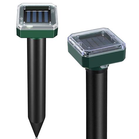2 Pack Gopher Repellent Ultrasonic Solar Powered Easy To Use ...