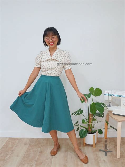 How to Draft and Sew a Half Circle Skirt (4 panels) — Gwenstella Made ...