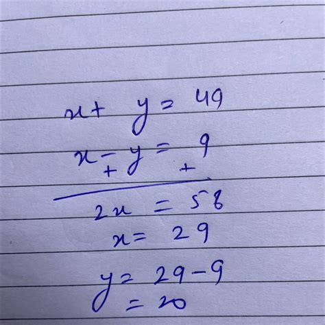A number exceeds the other by 9 and their sum is 49. - Brainly.in