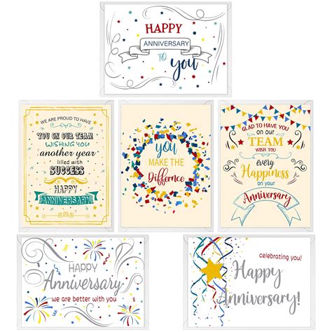 Buy 36 Sets Work Anniversary Cards Birthday Cards Employee Appreciation ...