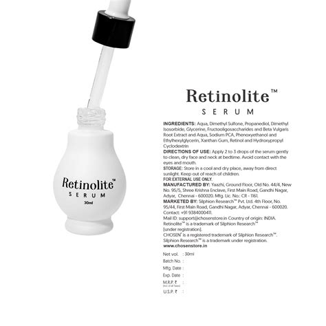 Retinolite Serum - Best retinol face serum for antiaging – CHOSEN Store