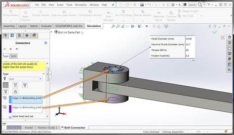 Image result for Bolt Simulation SolidWorks