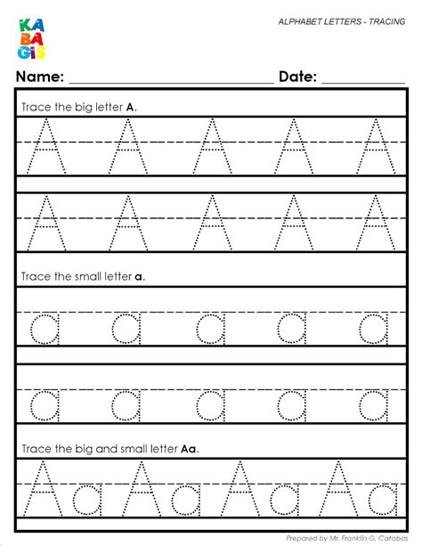Kabagis: Alphabet Letters - Tracing A - Z