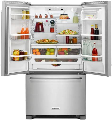 KitchenAid 20 Cu. Ft. French Door Counter-Depth Refrigerator Stainless ...