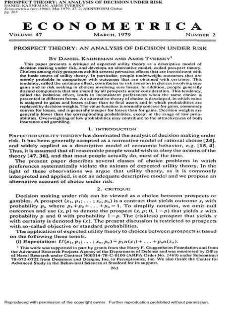 Some Problems in Using Prospect Theory to Explain Strategic Management Issues 的图像结果