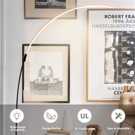 Buy Tangkula LED Arc Floor Lamp, Curved Contemporary Minimalist ...