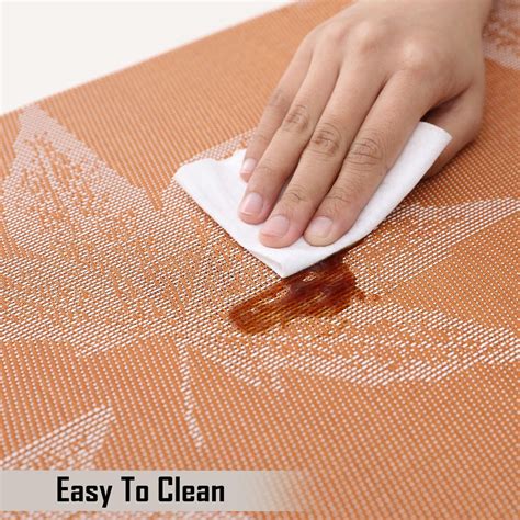 PVC Dining Table Mats, Orange Maple Leaf – HOKIPO | Har Ghar ka Humsafar