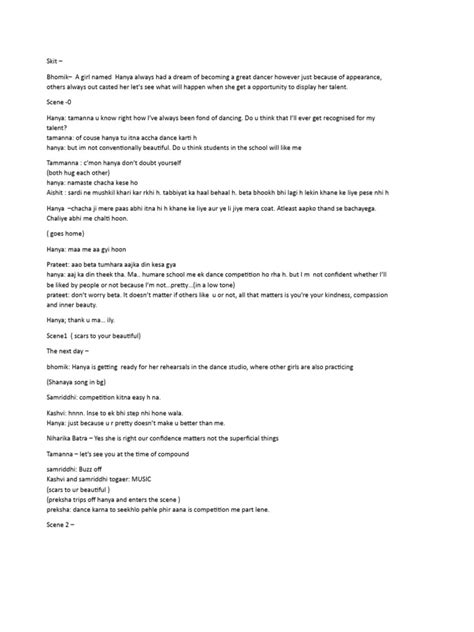 Image result for Example of Skit Script