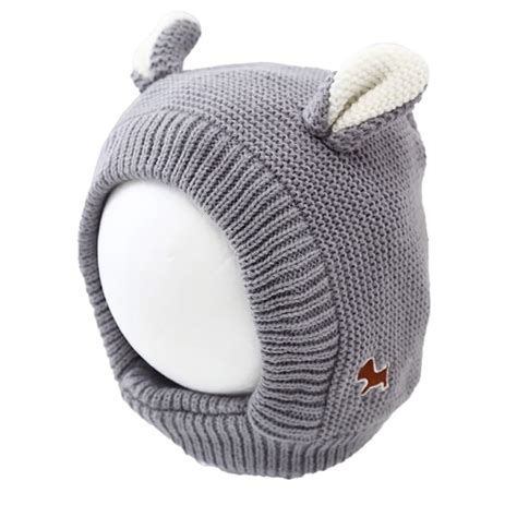 Buy SYGA Winter Warm Ear Protection Knitted Woolen Unisex Baby Hat (2-6 ...