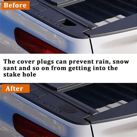 Buy Bed Rail Stake Pocket Covers for GMC Sierra 1500/Chevy Silverado ...