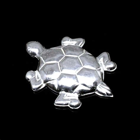 pure silver tortoise turtle for vastu and red book remedies 8545 ...